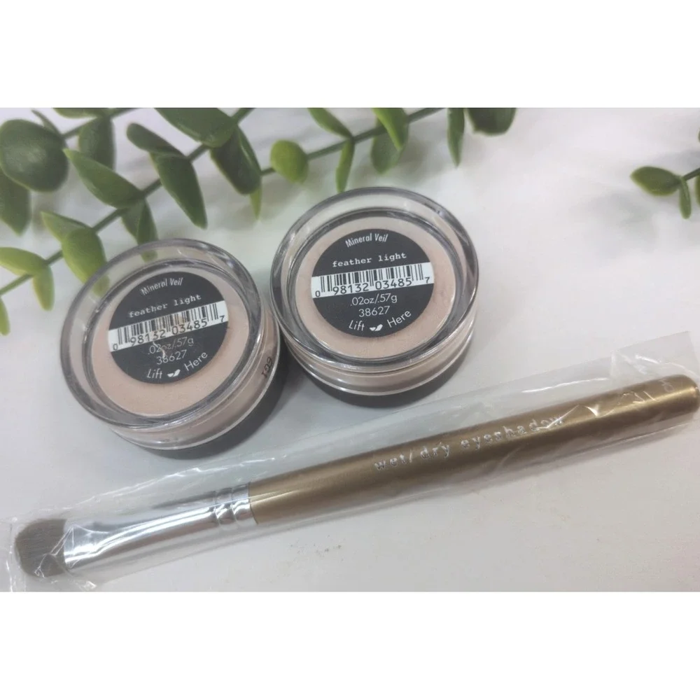 NEW SEALED LOT3🌸Bare Minerals Feather Light Mineral Veil Powder EyeShadow Brush